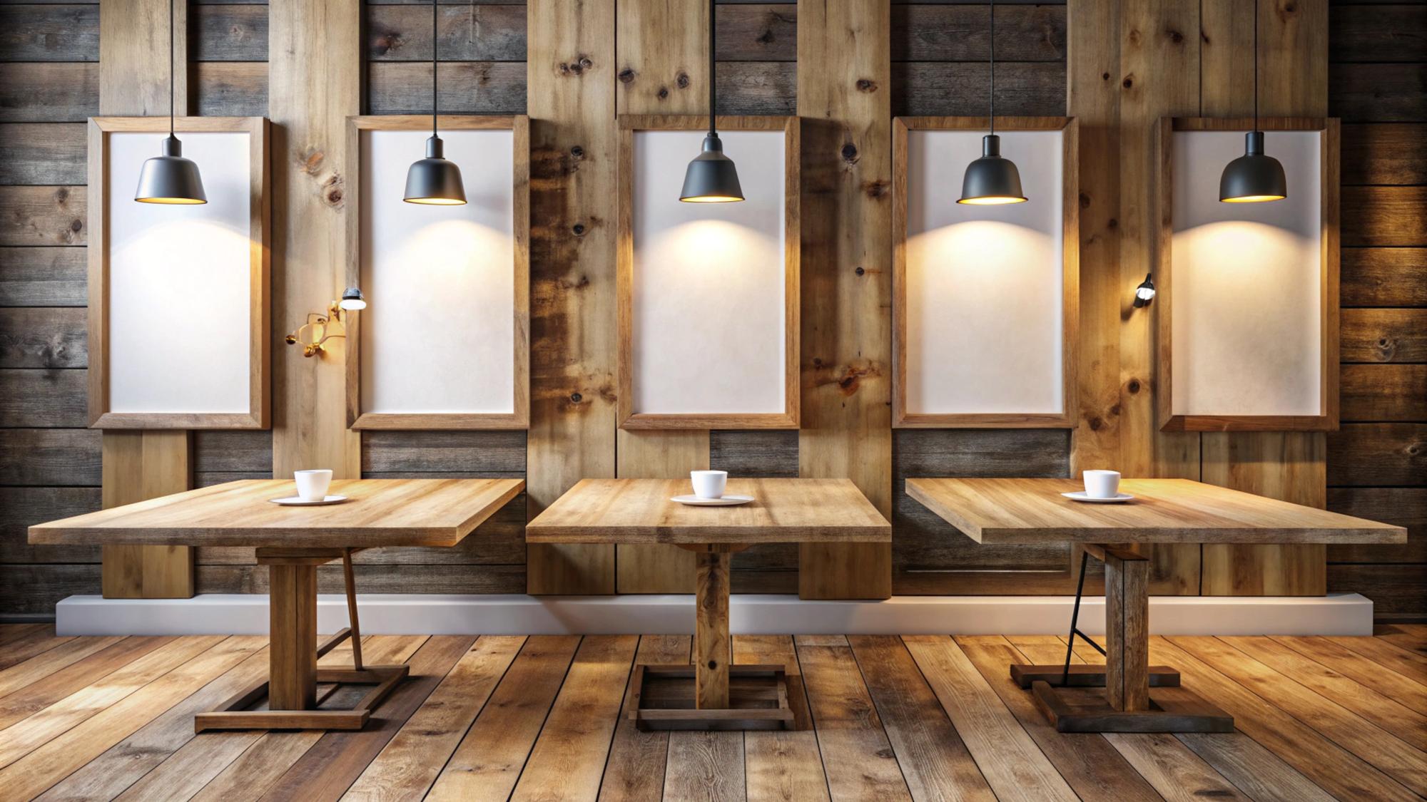 Inviting studio entrance with tables