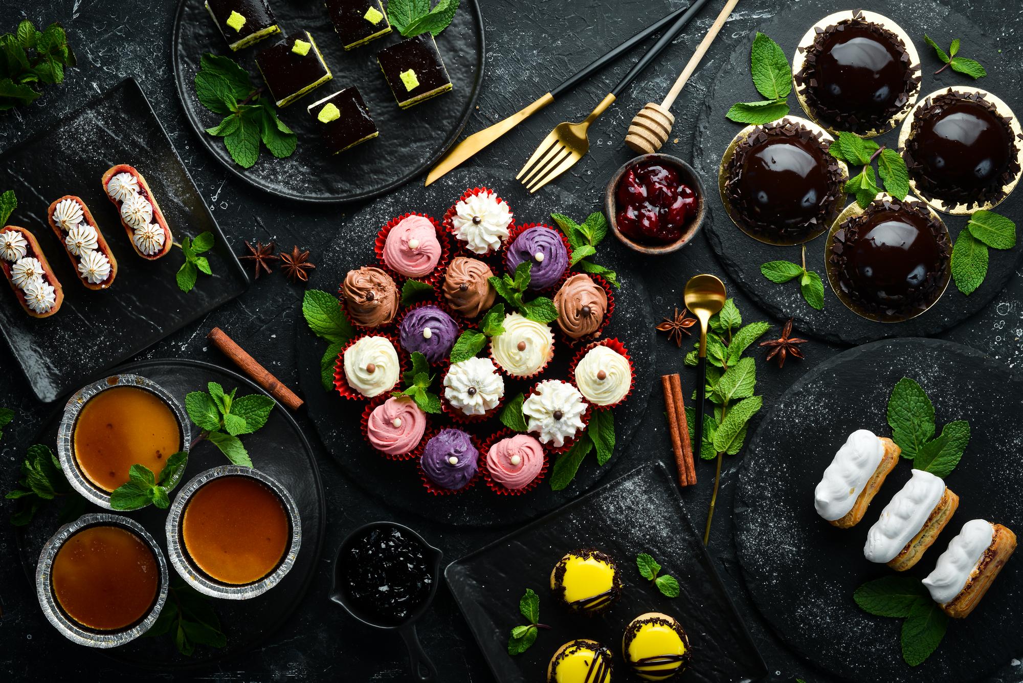 Assorted plated tasting menu